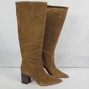 NEW Steve Madden SKYLINE CHESTNUT SUEDE 3" Heeled Boots Size 8.5